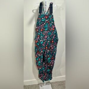 Duluth Trading Co Floral Jumpsuit - Teal and Multicolor